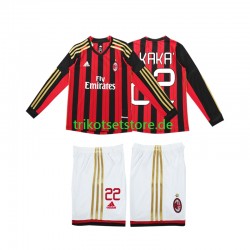 AC Mailand Kaka 22 Retro 2013 2014 Kinder Trikotset Heim Langarm