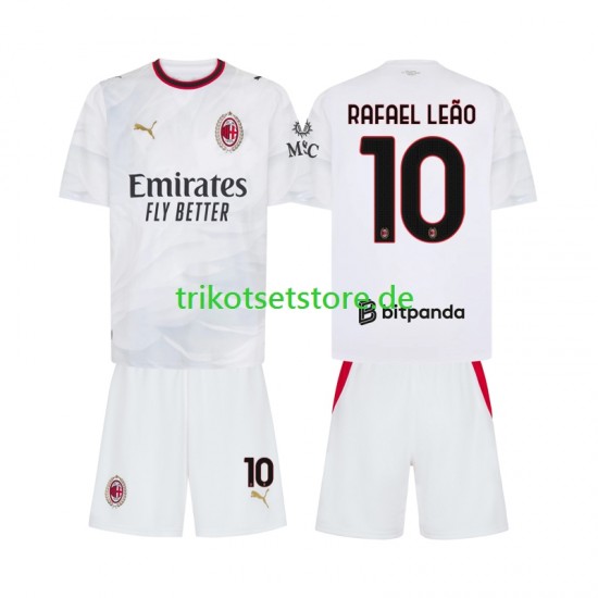 AC Mailand Rafael Leao 10 2026-2027 Kinder Trikotset Auswärts Kurzarm