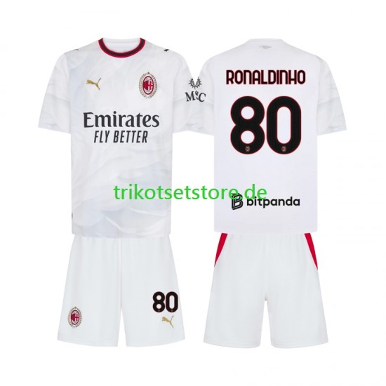 AC Mailand Ronaldinho 80 2026-2027 Kinder Trikotset Auswärts Kurzarm