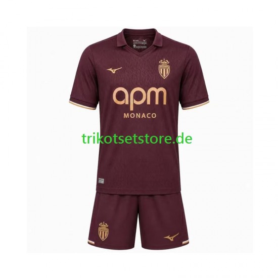AS Monaco 2026-2027 Kinder Trikotset Auswärts Kurzarm