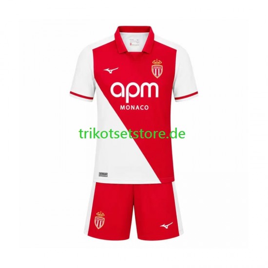 AS Monaco 2026-2027 Kinder Trikotset Heim Kurzarm