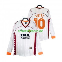 AS Rom Totti 10 Retro 1999 2000 Herren Trikot Auswärts Langarm