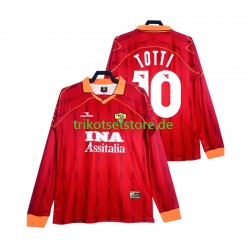 AS Rom Totti 10 Retro 1999 2000 Herren Trikot Heim Langarm