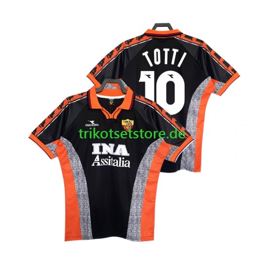 AS Rom Totti 10 Retro 1998 1999 Herren Trikot Ausweich Kurzarm