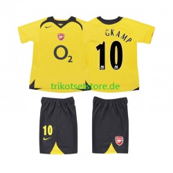 Arsenal BERGKAMP 10 Retro 2005 2006 Kinder Trikotset Auswärts Kurzarm