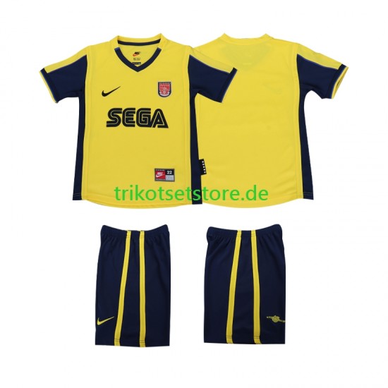 Arsenal Retro 2000 2001 Kinder Trikotset Auswärts Kurzarm