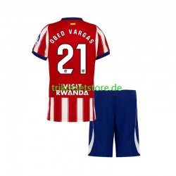 Atlético Madrid Obed Vargas 21 2026-2027 Kinder Trikotset Heim Kurzarm