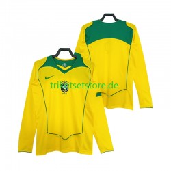 Brasilien Retro 2004 Herren Trikot Heim Langarm