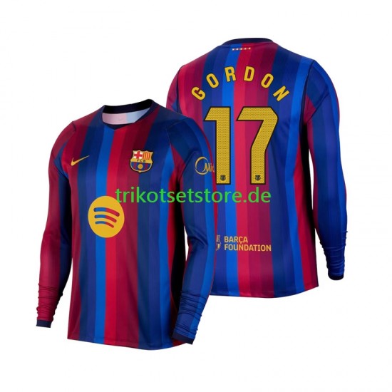 FC Barcelona Anthony Gordon 17 2026-2027 Herren Trikot Heim Langarm