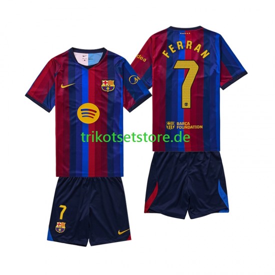 FC Barcelona Ferran Torres 7 2026-2027 Kinder Trikotset Heim Kurzarm