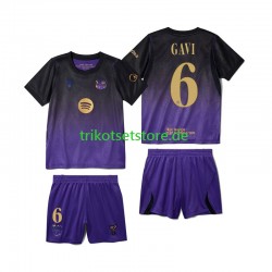 FC Barcelona Gavi 6 2026-2027 Kinder Trikotset Auswärts Kurzarm