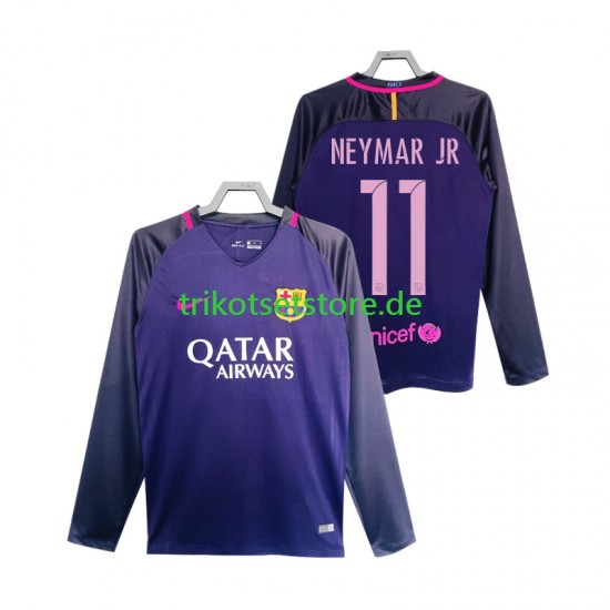 FC Barcelona Neymar JR 11 Retro 2016 2017 Herren Trikot Auswärts Langarm
