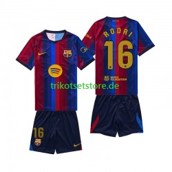FC Barcelona Rodri 16 2026-2027 Kinder Trikotset Heim Kurzarm