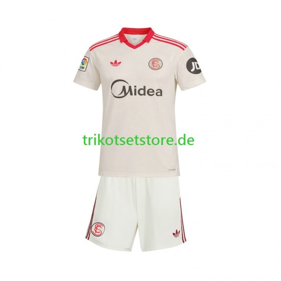 FC Sevilla Retro 2025-2026 Kinder Trikotset Heim Kurzarm