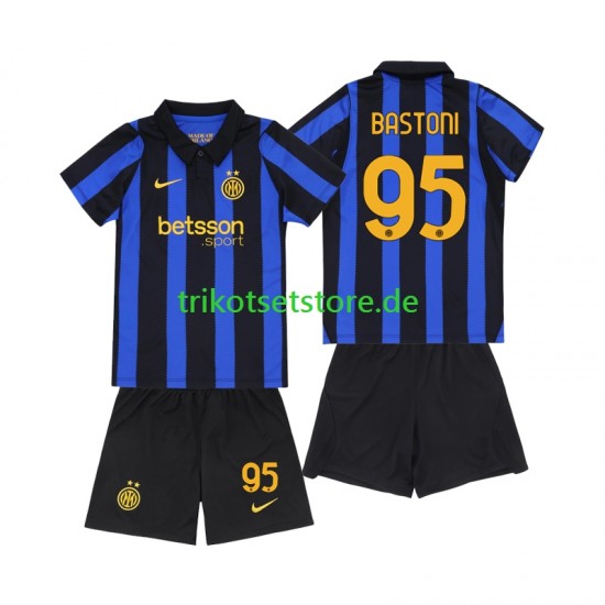 Inter Mailand Alessandro Bastoni 95 2026-2027 Kinder Trikotset Heim Kurzarm