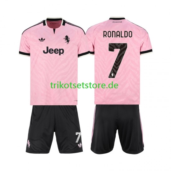Juventus Turin Cristiano Ronaldo 7 2026-2027 Kinder Trikotset Auswärts Kurzarm