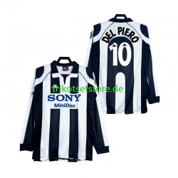 Juventus Turin DEL PIERO 10 Retro 1997 1998 Herren Trikot Heim Langarm