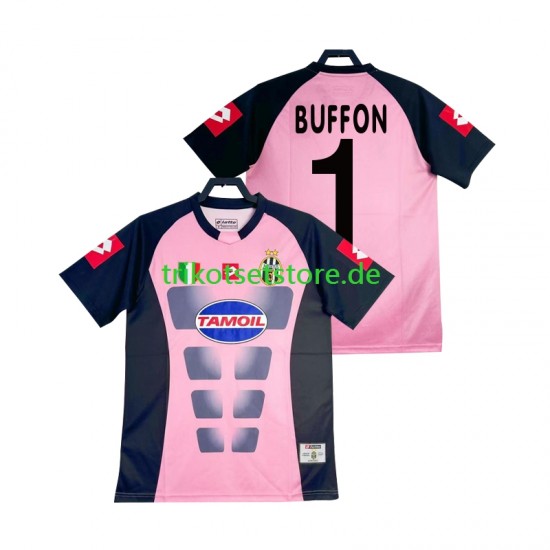 Juventus Turin Torwart Buffon 1 Retro 2002-2003 Herren Trikot Auswärts Kurzarm