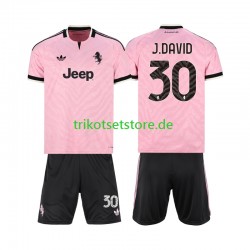 Juventus Turin Jonathan David 30 2026-2027 Kinder Trikotset Auswärts Kurzarm
