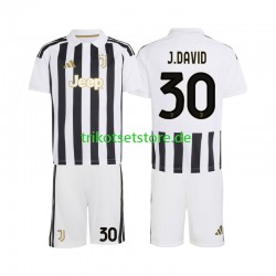 Juventus Turin Jonathan David 30 2026-2027 Kinder Trikotset Heim Kurzarm