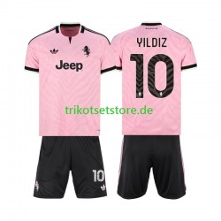 Juventus Turin Kenan Yildiz 10 2026-2027 Kinder Trikotset Auswärts Kurzarm