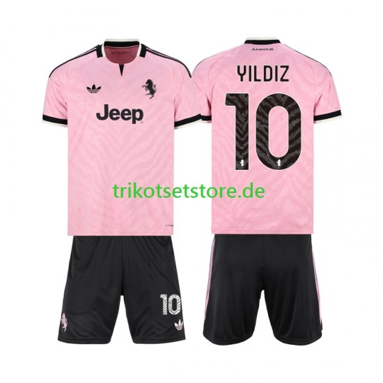 Juventus Turin Kenan Yildiz 10 2026-2027 Kinder Trikotset Auswärts Kurzarm