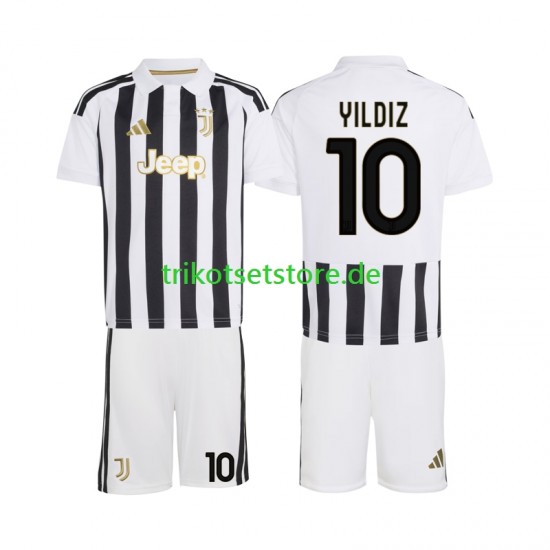 Juventus Turin Kenan Yildiz 10 2026-2027 Kinder Trikotset Heim Kurzarm