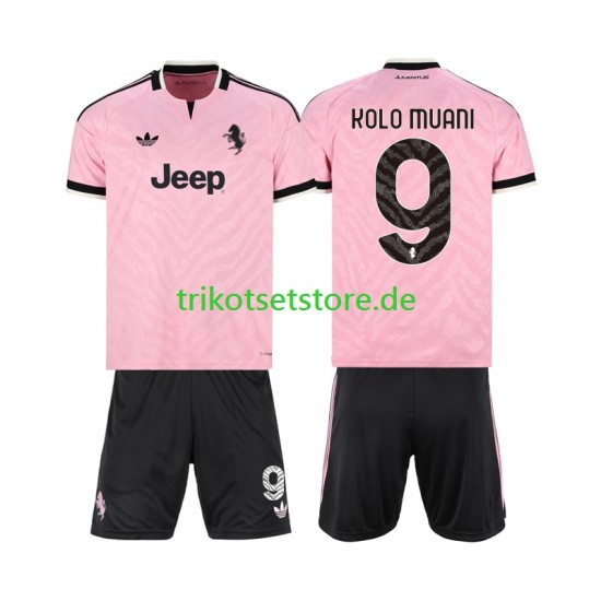 Juventus Turin Randal Kolo Muani 9 2026-2027 Kinder Trikotset Auswärts Kurzarm