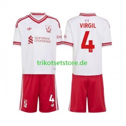 Liverpool Virgil van Dijk 4 2026-2027 Kinder Trikotset Auswärts Kurzarm
