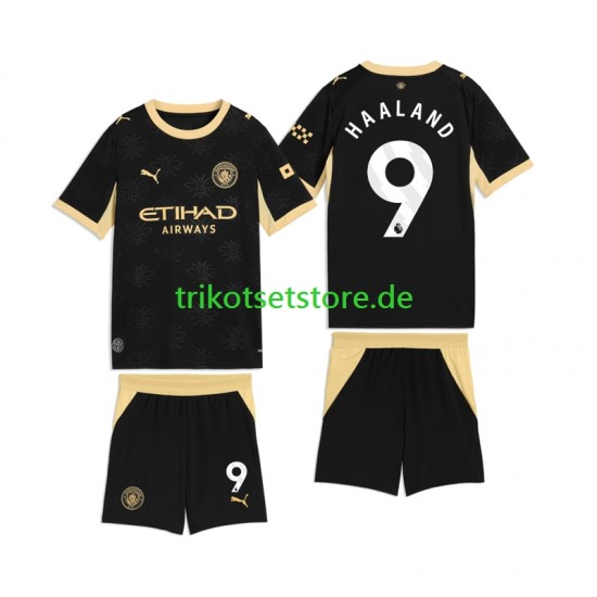 Manchester City Erling Haaland 9 2026-2027 Kinder Trikotset Auswärts Kurzarm