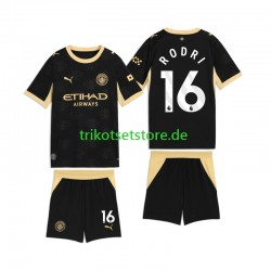 Manchester City Rodri 16 2026-2027 Kinder Trikotset Auswärts Kurzarm