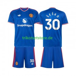 Manchester United Benjamin Sesko 30 2026-2027 Kinder Trikotset Auswärts Kurzarm