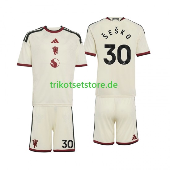Manchester United Benjamin Sesko 30 2026-2027 Kinder Trikotset Ausweich Kurzarm
