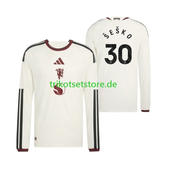 Manchester United Benjamin Sesko 30 2026-2027 Herren Trikot Ausweich Langarm