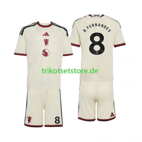 Manchester United Bruno Fernandes 8 2026-2027 Kinder Trikotset Ausweich Kurzarm