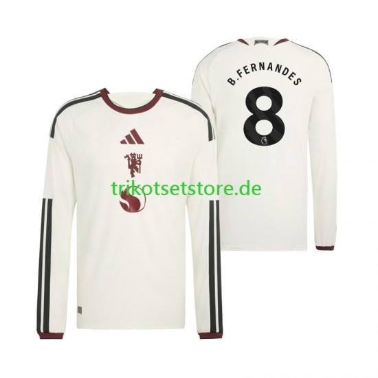 Manchester United Bruno Fernandes 8 2026-2027 Herren Trikot Ausweich Langarm