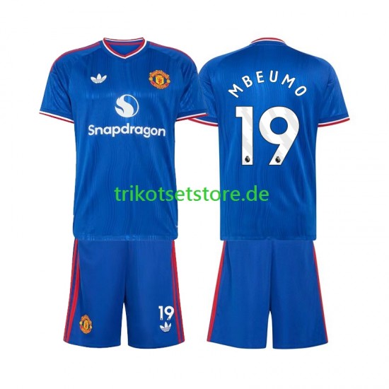 Manchester United Bryan Mbeumo 19 2026-2027 Kinder Trikotset Auswärts Kurzarm
