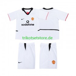 Manchester United Football Shirt 2002 2003 Kinder Trikotset Auswärts Kurzarm