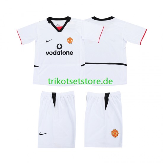 Manchester United Football Shirt 2002 2003 Kinder Trikotset Auswärts Kurzarm
