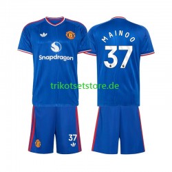 Manchester United Kobbie Mainoo 37 2026-2027 Kinder Trikotset Auswärts Kurzarm