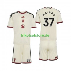 Manchester United Kobbie Mainoo 37 2026-2027 Kinder Trikotset Ausweich Kurzarm