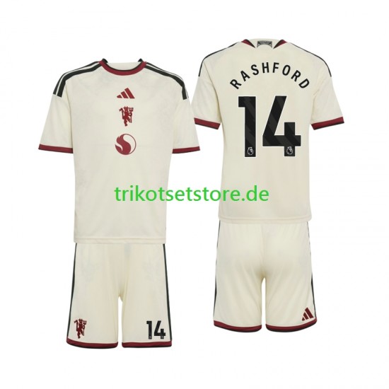 Manchester United Marcus Rashford 14 2026-2027 Kinder Trikotset Ausweich Kurzarm
