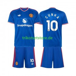 Manchester United Matheus Cunha 10 2026-2027 Kinder Trikotset Auswärts Kurzarm