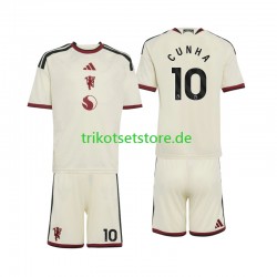 Manchester United Matheus Cunha 10 2026-2027 Kinder Trikotset Ausweich Kurzarm