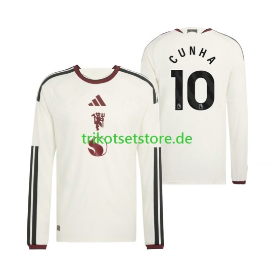 Manchester United Matheus Cunha 10 2026-2027 Herren Trikot Ausweich Langarm
