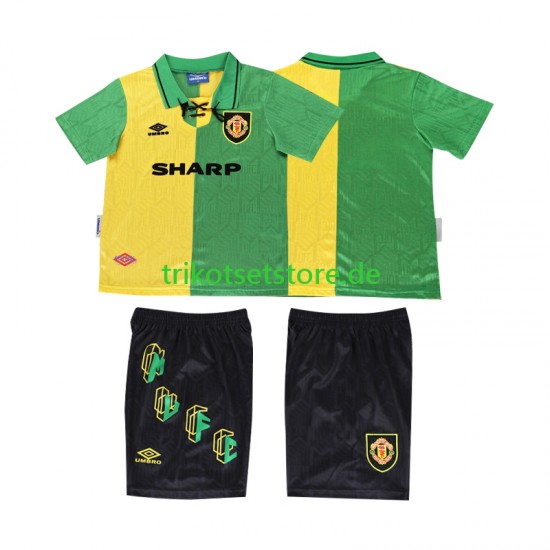 Manchester United Retro 1992 1994 Kinder Trikotset Ausweich Kurzarm