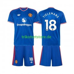 Manchester United Youri Tielemans 18 2026-2027 Kinder Trikotset Auswärts Kurzarm