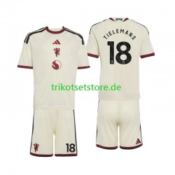 Manchester United Youri Tielemans 18 2026-2027 Kinder Trikotset Ausweich Kurzarm