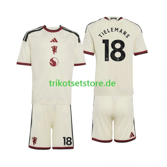 Manchester United Youri Tielemans 18 2026-2027 Kinder Trikotset Ausweich Kurzarm