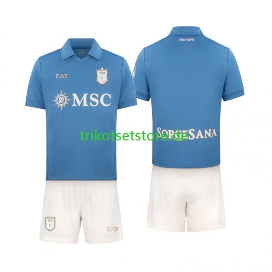 SSC Neapel 2026-2027 Kinder Trikotset Heim Kurzarm